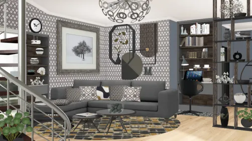 Office and lounge in grey for men...