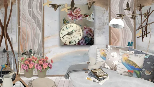 Home design challenge accepted #BirdContest, a tribute to these beautiful birds, very simple and fast, after all I am on vacation and I have little time, but I hope you like it🐦🕊️