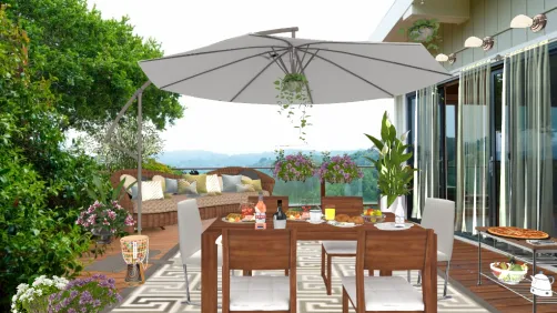 Pic-nic in the terrace..... 🍀🍀🍀