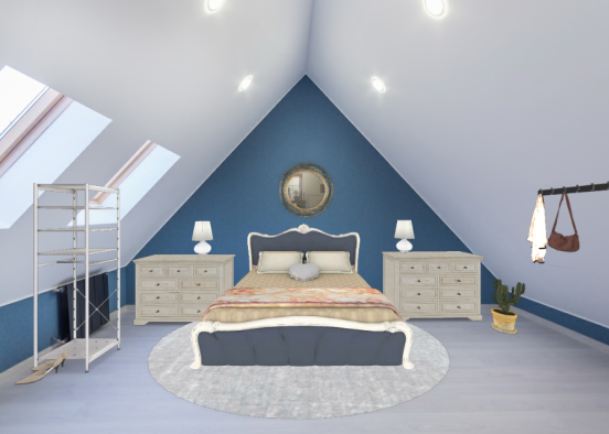 Dormitorio Azul Design Rendering