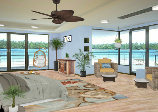 Beach View Room Design Rendering