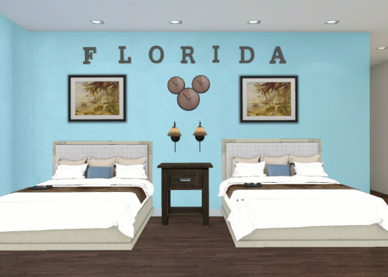 Florida Hotel Room Design Rendering