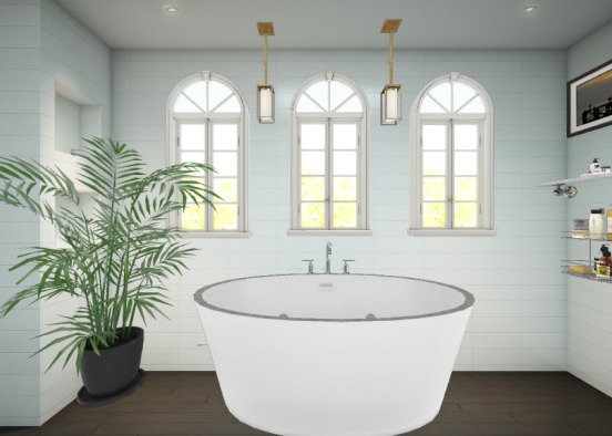 Simple Bathroom Design Rendering