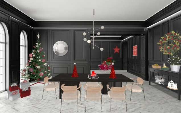 Chic Christmas Dining Room