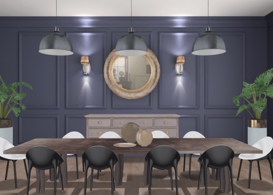 Art deco dining room by Atieh Ys Design Rendering