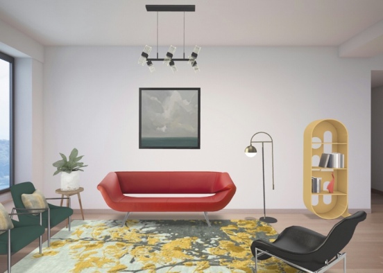 Contemporary living room bu Atieh Ys Design Rendering