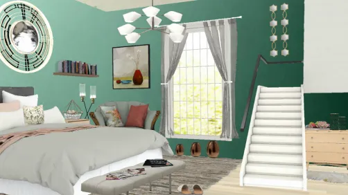 Green duplex room