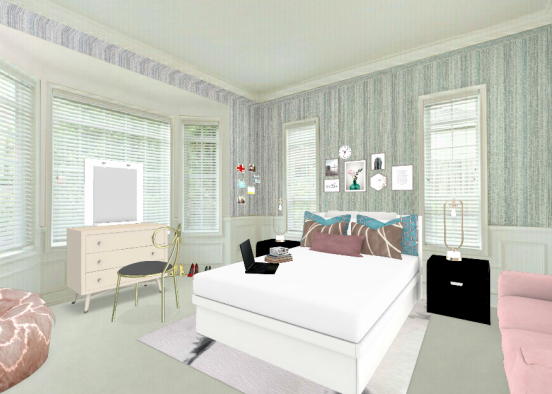 Teen Bedroom  Design Rendering