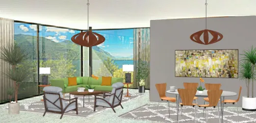 Open space living room and dinner romm 