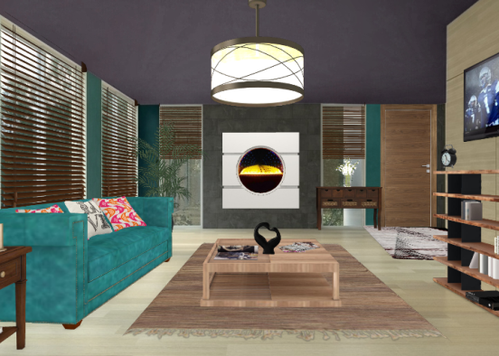 Living room peace Design Rendering