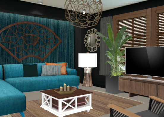 The living room of delight  Design Rendering