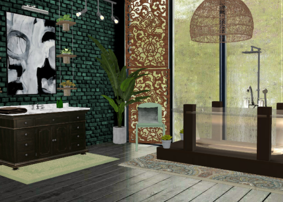 The bathroom of Jade  Design Rendering