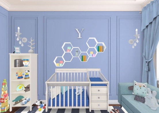 baby boy bedroom  Design Rendering