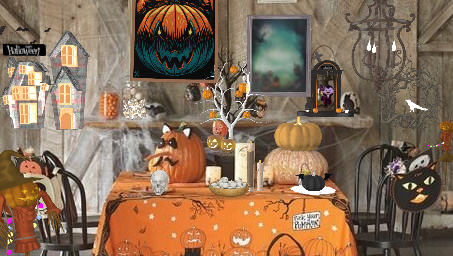 Servida la mesa en halloween 
