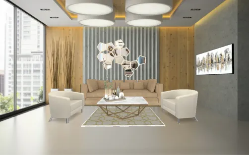 Sala de estar minimalista