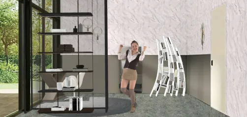 Study room minimalist elegant