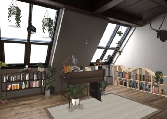 an old office  Design Rendering
