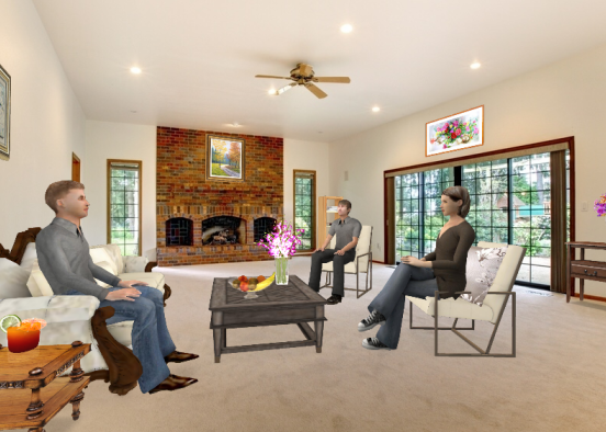 Living room chat Design Rendering