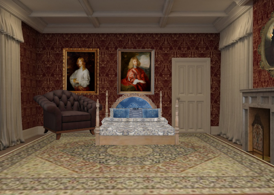Lady Mary's room Downton Abbey Design Rendering