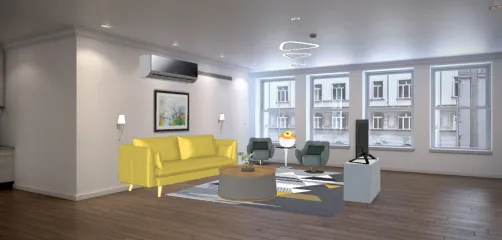 Sufragerie muștar și albastru inchis