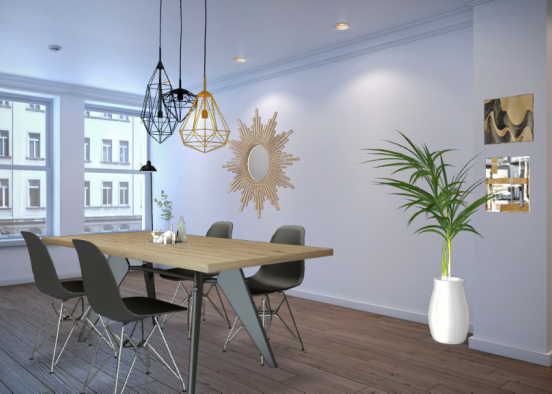Apartment dining room  Design Rendering