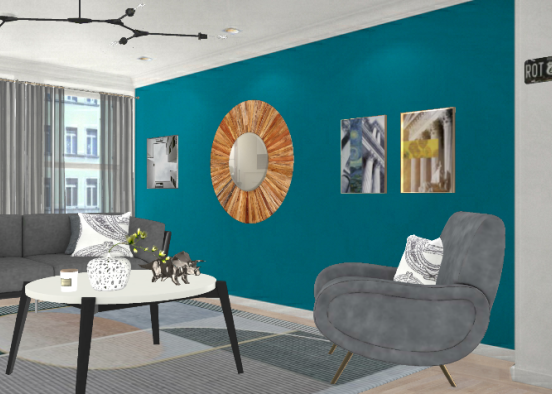 Small apartment living room  Design Rendering
