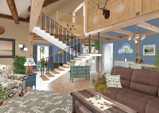 Rustic Lodge Design Rendering