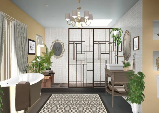 Elegant Bathroom Design Rendering