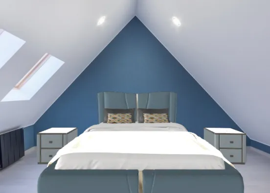 Bleu bedroom  Design Rendering