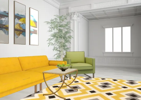 Yellow room Design Rendering