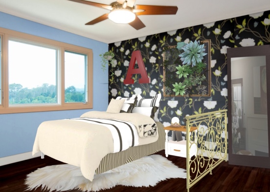 A’s Bedroom Design Rendering