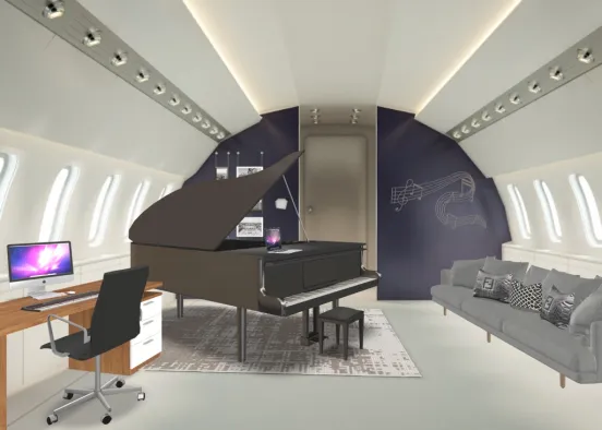 Elton Johns Private Jet Design Rendering