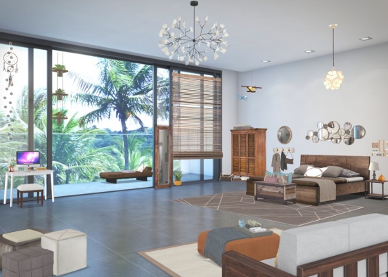 Hawaii bedroom Design Rendering