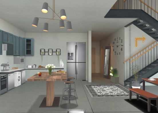 Kitchen 🖤 Design Rendering
