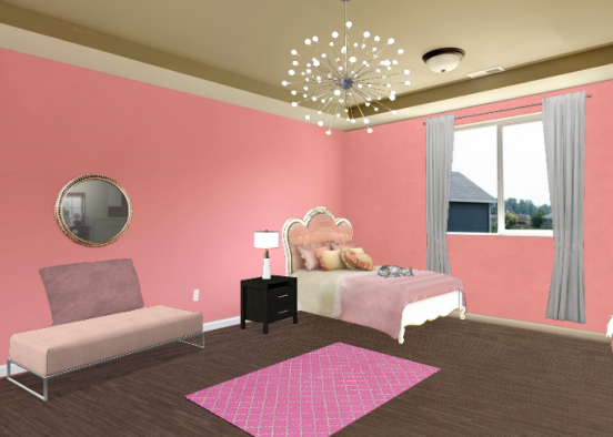 Pinkilishious bedroom Design Rendering