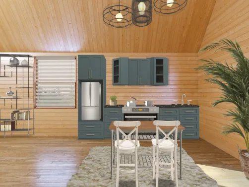 modern log cabin kitchen!