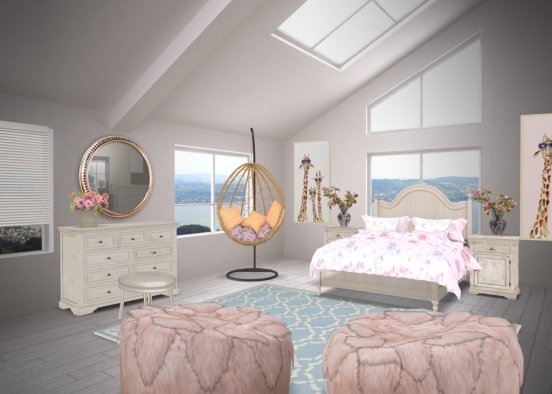 girls bedroom! Design Rendering