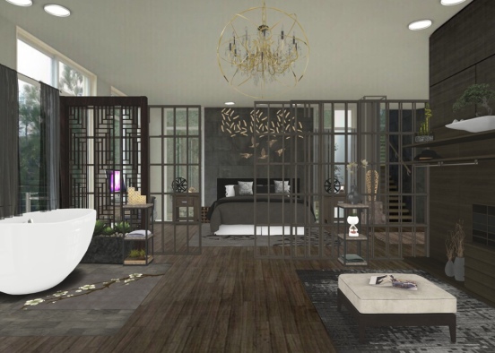 Tyshawn’s  LA master bedroom  Design Rendering