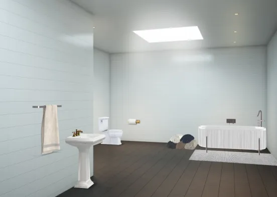 Cozy Bathroom Design Rendering