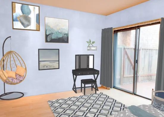 Lindsay’s blue bedroom Design Rendering