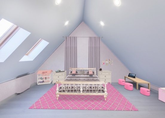 pink room! Design Rendering