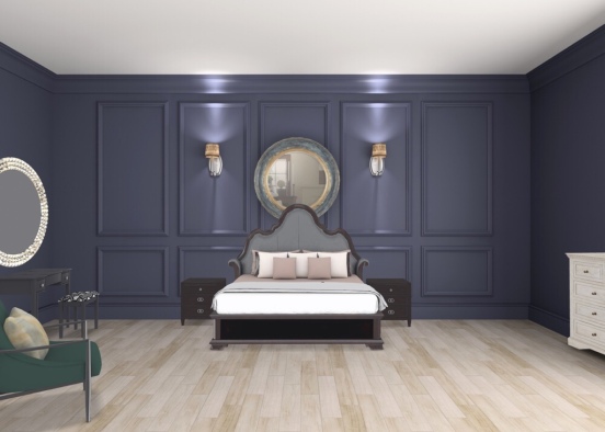 luxe bedroom  Design Rendering