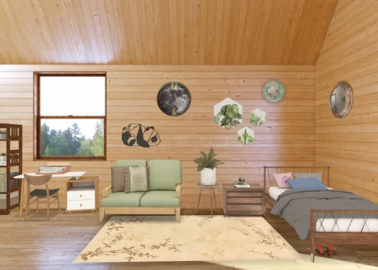 Cute Cabin Design Rendering