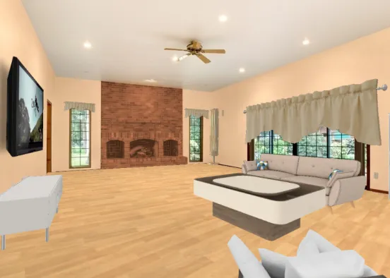 Beautiful living room. Modern  Design Rendering