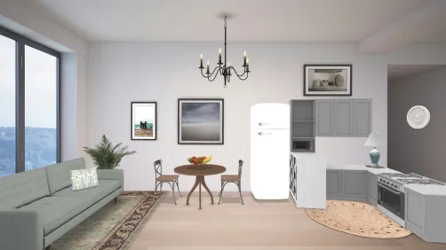 Small apartment kitchen\dinning room\living room
