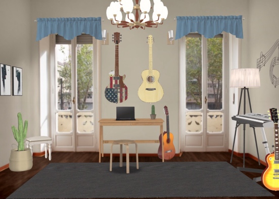 Music Room Design Rendering