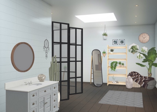 Zen Bathroom Design Rendering