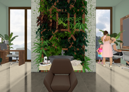 Exotic hair saloon and spa Design Rendering