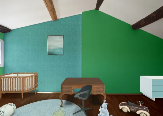 My mom’s dream room for our baby  Design Rendering