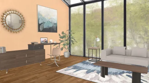 Cool grey office